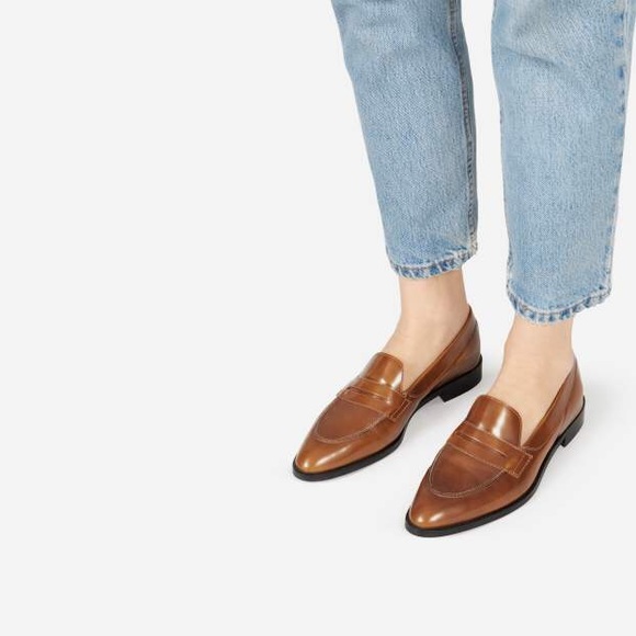 Everlane Shoes - Everlane The Modern Penny Loafer in Cognac